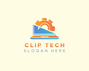 Tech Laptop Computer logo design