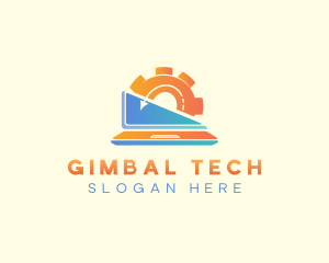 Tech Laptop Computer logo design