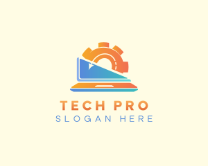 Pc - Tech Laptop Computer logo design