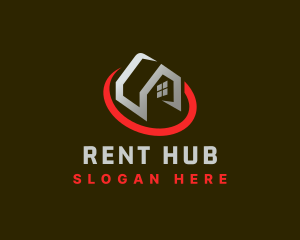 Rent - Real Estate Property Contractor logo design