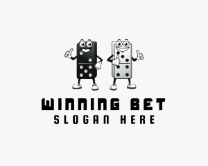Bet - Smiling Gambling Dominoes logo design
