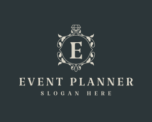 Floral Wreath Wedding Planner logo design