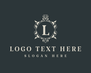 Letter - Floral Wreath Wedding Planner logo design
