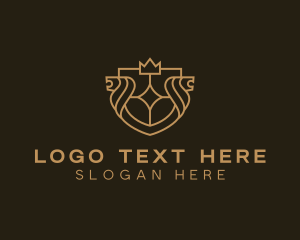 Classic - Heraldry Shield Lion logo design