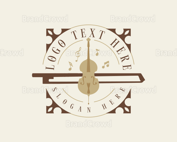 Musical Violin Bow Logo