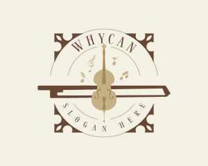 Musical Violin Bow Logo