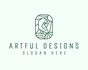 Minimalist Bird Fantail logo design