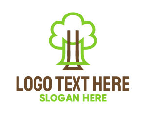 Leaf - Monoline Tree Orchard logo design