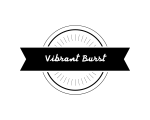 Burst - Minimalist Ribbon Banner logo design