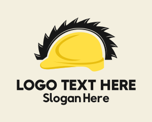 Timber - Hard Hat Saw Blade logo design