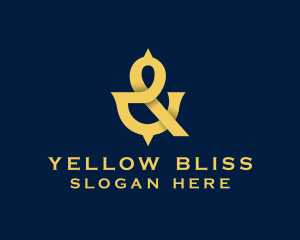 Modern Yellow Ampersand logo design