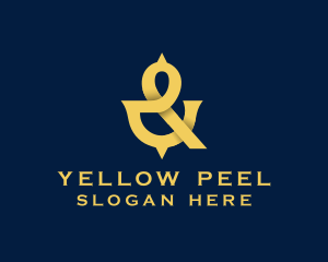 Modern Yellow Ampersand logo design