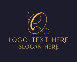 Wedding Planner - Calligraphy Letter Q logo design