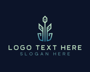 Digital - Eco Plant Tech Startup logo design