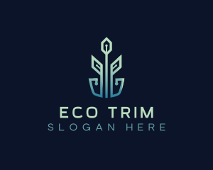 Eco Plant Tech Startup logo design