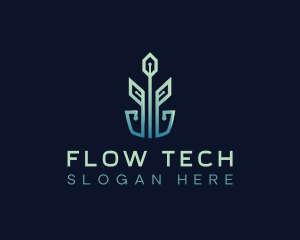 Eco Plant Tech Startup logo design