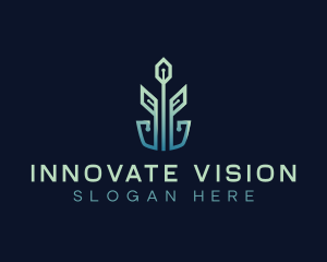 Eco Plant Tech Startup logo design