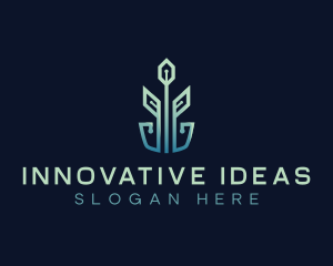 Eco Plant Tech Startup logo design