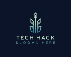 Eco Plant Tech Startup logo design