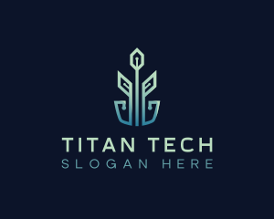 Eco Plant Tech Startup logo design