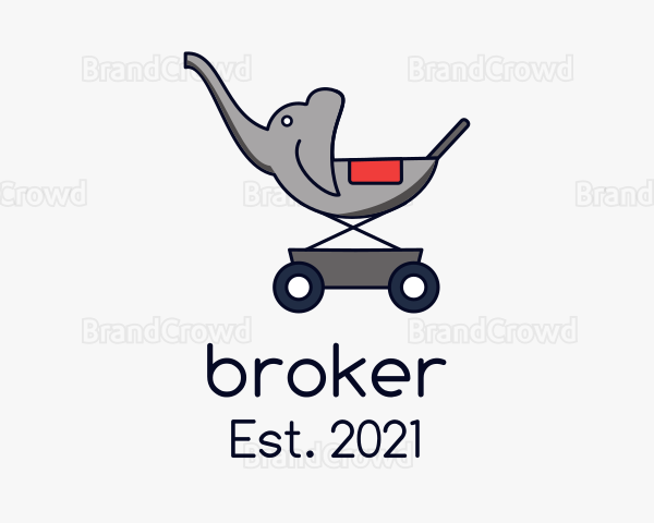 Elephant Baby Stroller Logo
