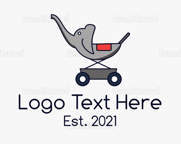 Elephant Baby Stroller Logo