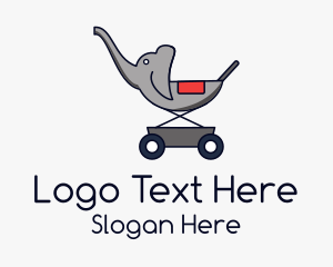 Elephant Baby Stroller Logo