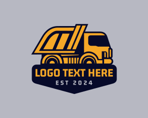Fire Truck - Dump Truck Vehicle logo design