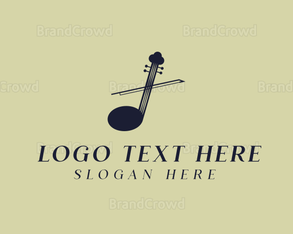 Musical Symbol Violinist Logo