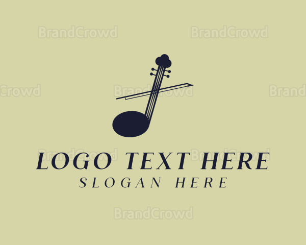 Musical Symbol Violinist Logo