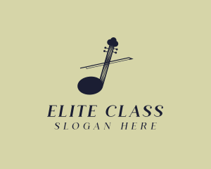 Musical Symbol Violinist logo design