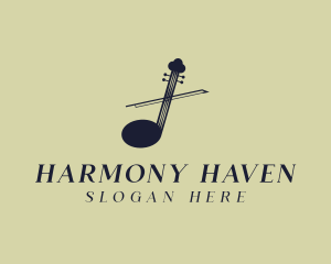 Symphony - Musical Symbol Violinist logo design