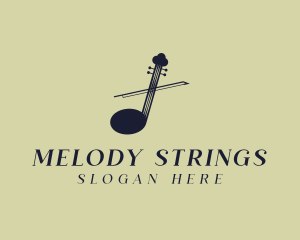 Musical Symbol Violinist logo design