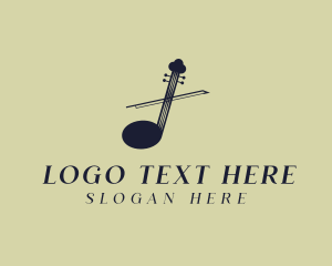Symphony - Musical Symbol Violinist logo design