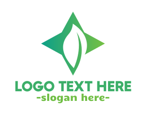 Leaf - Abstract Star Leaf logo design