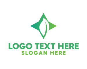 Star - Abstract Star Leaf logo design