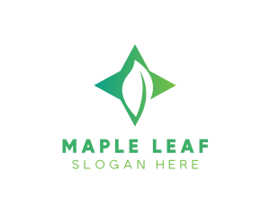 Star Leaf Plant logo design