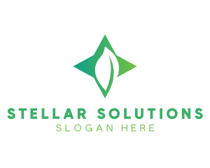 Star - Star Leaf Plant logo design