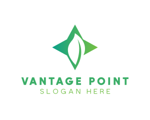 Point - Star Leaf Plant logo design
