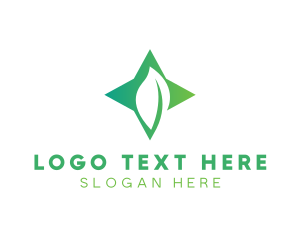 Point - Star Leaf Plant logo design