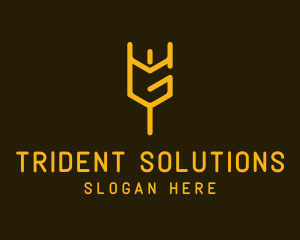 Trident - Letter G Trident logo design