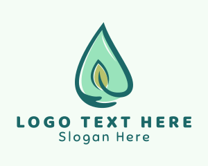 Purified Water - Natural Herb Oil logo design