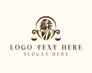 Notary - Legal Justice Woman logo design