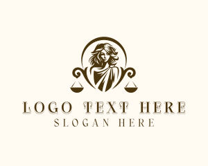 Paralegal - Legal Justice Woman logo design