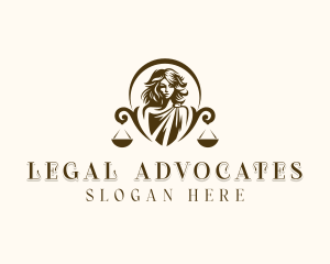 Legal Justice Woman logo design