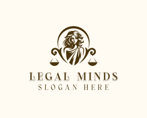 Legal Justice Woman logo design