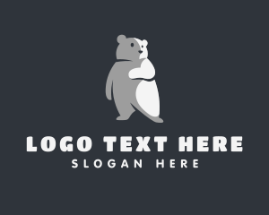 Character - Standing Baby Bear logo design