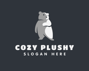 Standing Baby Bear logo design