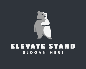 Standing Baby Bear logo design