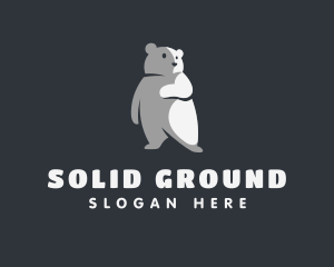 Standing - Standing Baby Bear logo design